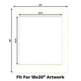 thumbnail image 2 of Antique White Picture Frame Mat for 22x26 Frames - Fits 18x20 Photos - 25 Mats, 2 of 7
