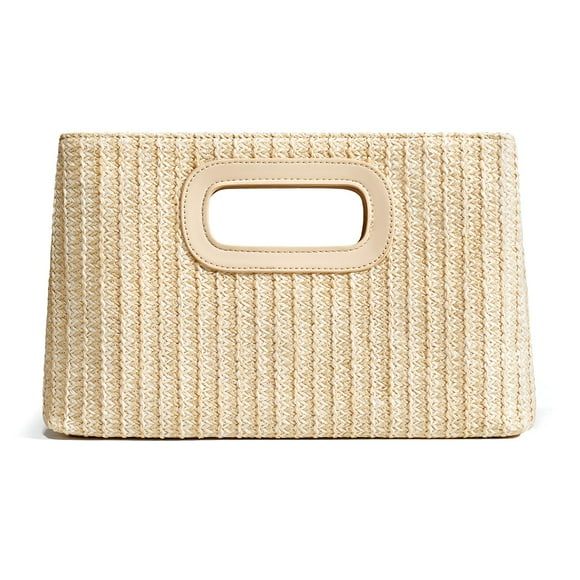 Bolso de mano de paja CHUNLI Chic para mujer, bolso de playa de verano