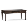thumbnail image 6 of Simpli Home Carlton 44 inch Wide Solid Wood Transitional Coffee Table in Dark Tobacco Brown, 6 of 9