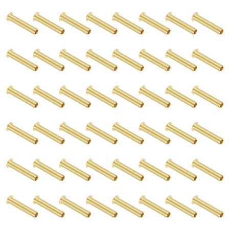 Brass Compression Insert 75 Pcs 4mm OD x 2mm ID Tube Insert Tube Support Compression Fitting Assortment Kit for Water Oil Air Pipe