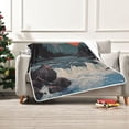 thumbnail image 7 of Yayeee Throw Blanket for Couch Soft Warm 60" x 80" Sofa Chair Bed Decoration, Mountains at Dawn, 7 of 7