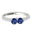 thumbnail image 2 of Aonejewelry 1.10 Ct. Ttw Two Stone Diamond and Sapphire Ring In 14k White Gold, 2 of 4
