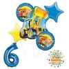 Mayflower Products Bob The Builder Construction Party Supplies 6th Birthday Balloon Bouquet Decorations
