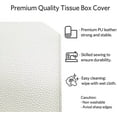 thumbnail image 7 of Refined Tissue Box Cover, 12.7cm X 12.7cm, Modern PU Leather Square Tissue Box Holder for Creative Decoration, Perfect for Bathroom/Office/Car/Nightstand/Dining Table (Beige), 7 of 7