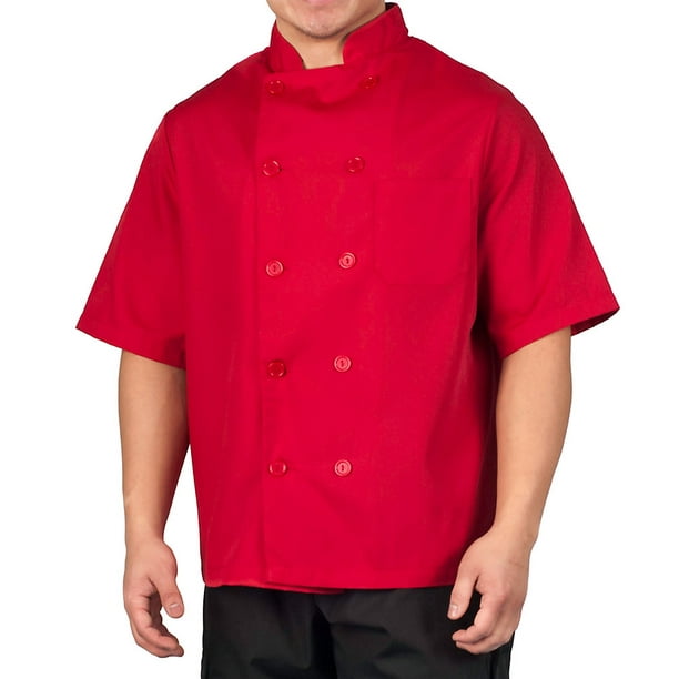 KNG Men's Lightweight Short Sleeve Chef Coat