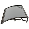 thumbnail image 5 of ToppiJoy Triangular Structure Front Door Drainage Awning Canopy Shelter Patio Window Rain Roof Sun Shade Cover Hold up 50kg(Coffee + Tan), 5 of 22