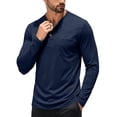 thumbnail image 2 of Urbanix Men's Henley Shirts Fashion Long Sleeve Sport T-Shirts Slim Fit Henley Neck Running Clothes Outdoor Workout Wear with Pocket, 2 of 5