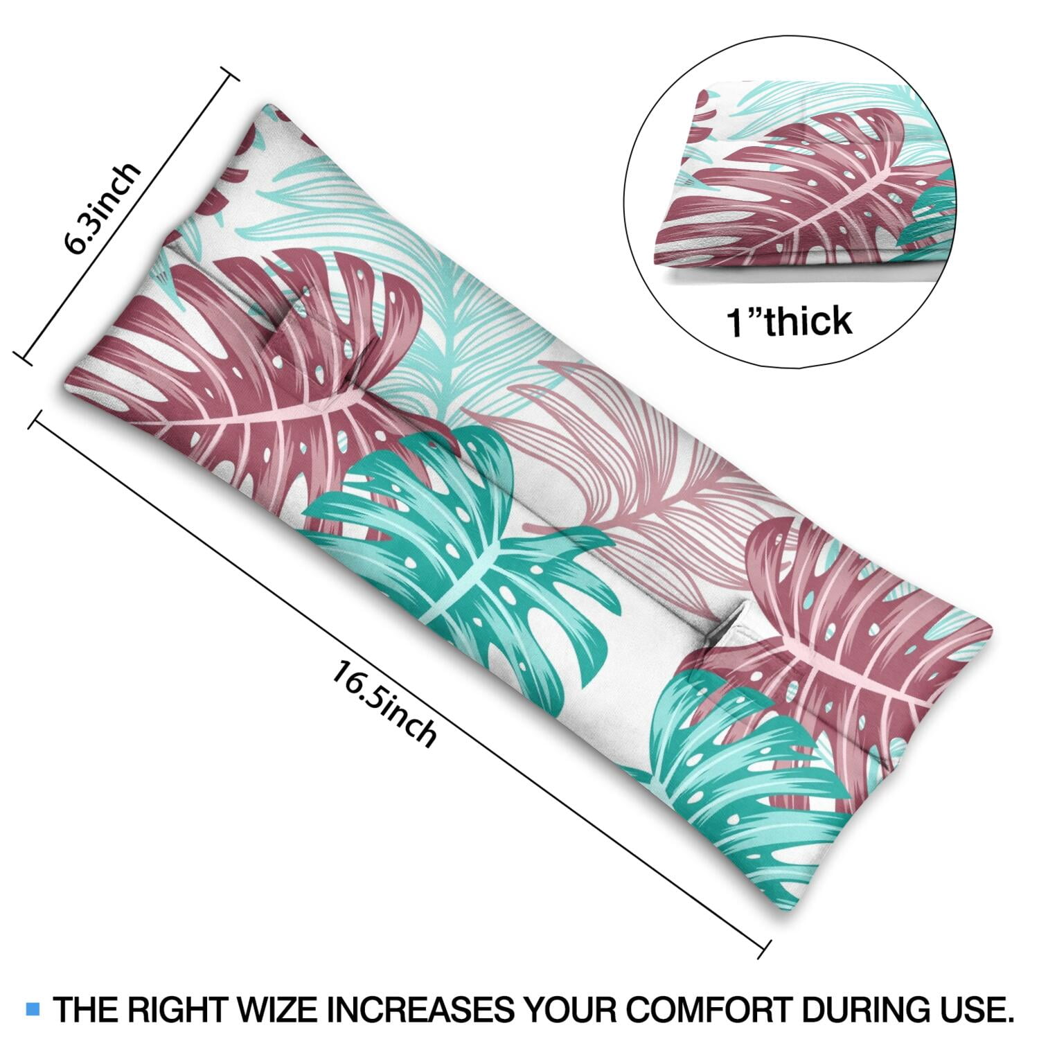 Aloha Seat Belt Pillow for Surgery - Colorful Exotic Mastectomy Cushion - Soft Breast Surgery Recovery Pillow with Beach Vacation Print