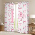 thumbnail image 2 of Manfei Monogrammed P Design Blackout Curtains,Pink Dreamy Bowknot Window Curtains Pack of 2 (38x45 Each), 2 of 6