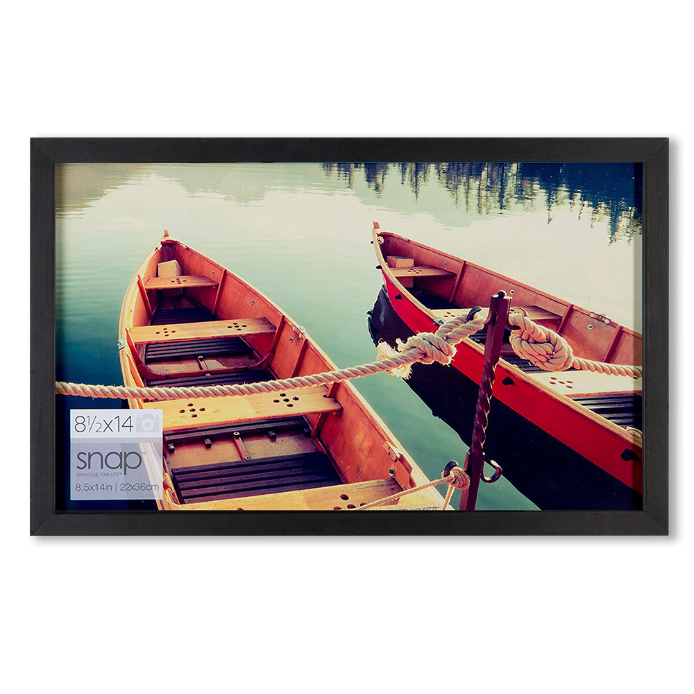 8.5x14 Wood Wall Mount Large Poster Frame, Black, 8.5" x 14"