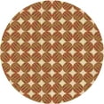 thumbnail image 1 of Ahgly Company Machine Washable Indoor Round Transitional Grapefruit Red Area Rugs, 5' Round, 1 of 7