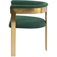 thumbnail image 4 of Meridian Furniture Romeo Green Boucle Fabric Dining Chair (Set of 2), 4 of 8