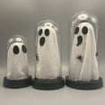 thumbnail image 2 of OIUR Halloween Ghost Decoration Lighted Ghost in Glass Dome Cloche Cute White Ghost with LED Light for Home Kitchen Mantel Tabletop Decor, 2 of 7