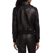 Rag & Bone Womens ICONS Andrea Lamb Leather Jacket Black XXS B4HP $1095