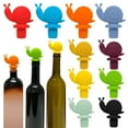 thumbnail image 1 of TidBay Bouchon de Bouteille de Vin Escargot Design 3D Hermétique Liège Alimentaire Silicone Verre de Bière Bouchons de Bouteille Accessoire de Conservation du Vin Rouge, 1 of 8