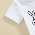 thumbnail image 5 of Okbabeha Easter Toddler Baby Girl Outfit Honey Bunny Short Sleeve T-shirt Flare Pant Set Infant Summer Clothes For Girls, 5 of 7
