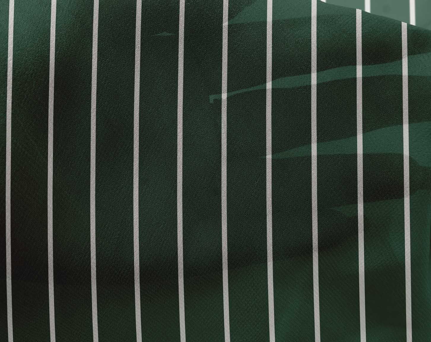 oneOone Georgette Viscose Dark Teal Green Fabric Stripes Diy Clothing Quilting Fabric Print Fabric By Yard 42 Inch Wide