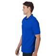 thumbnail image 5 of Hanes Ecosmart Jersey Polo T-Shirt, Men's Short Sleeve Solid Tee, Deep Royal Shirt, S, 5 of 5
