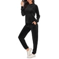 thumbnail image 5 of YouLoveIt Women's Plus Size Velour Tracksuits Zip Up/Pullover Hoodie Jacket Coat Tracksuit Set Velour Tracksuit Sports Yoga Running Sport Sweatsuit Casual Activewear Hoodies Sweatshirt, 5 of 7