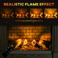 thumbnail image 4 of HOMCOM 32" Electric Fireplace with Mantel, Freestanding Heater with LED Log Flame, Shelf and Remote Control, 1400W, Dark Coffee, 4 of 10