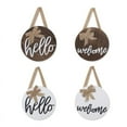 thumbnail image 3 of Rustic Wood Wreaths Front Door "Hello" "Welcome" Hanging Sign Farmhouse Porch Home Decor, 3 of 4