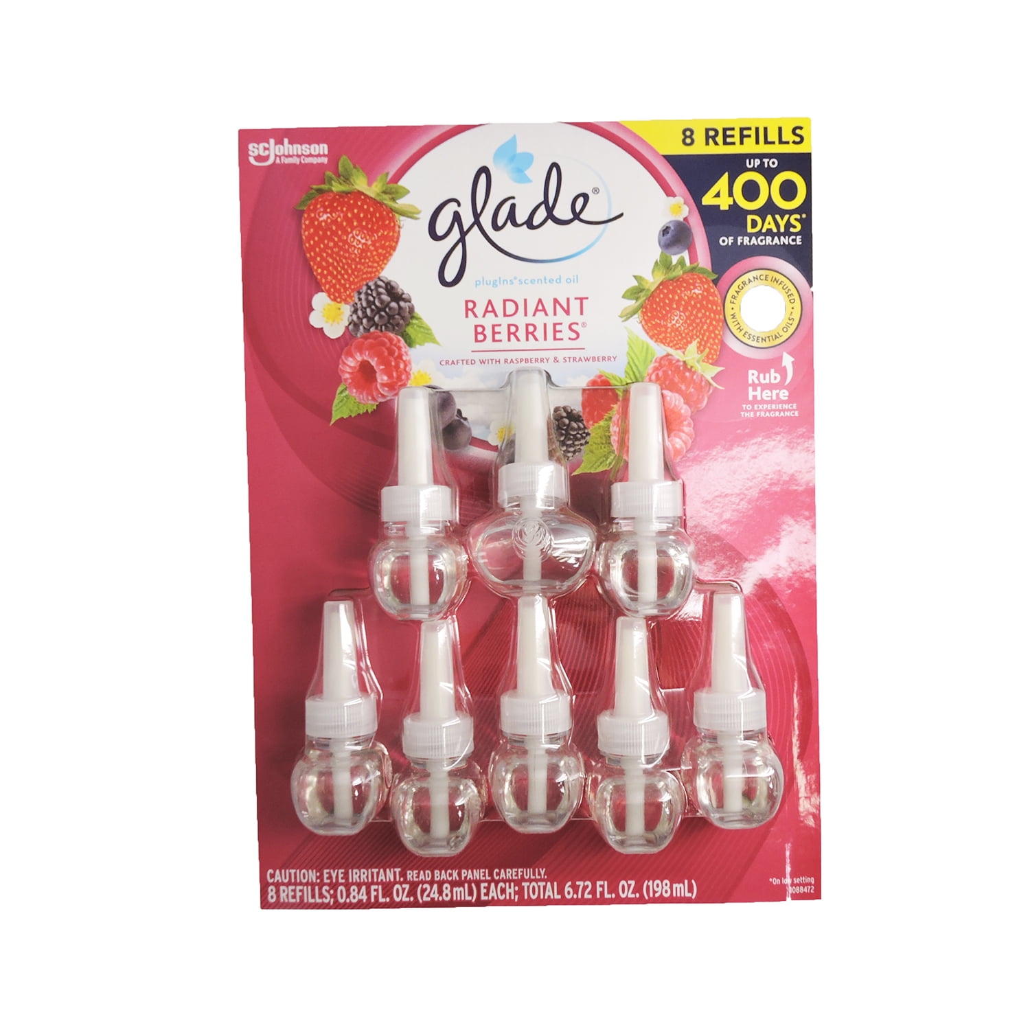 Glade Limited Edition Plug Ins Scented Oils Refills 25 More 8 Ct Radiant Berries Walmart Com