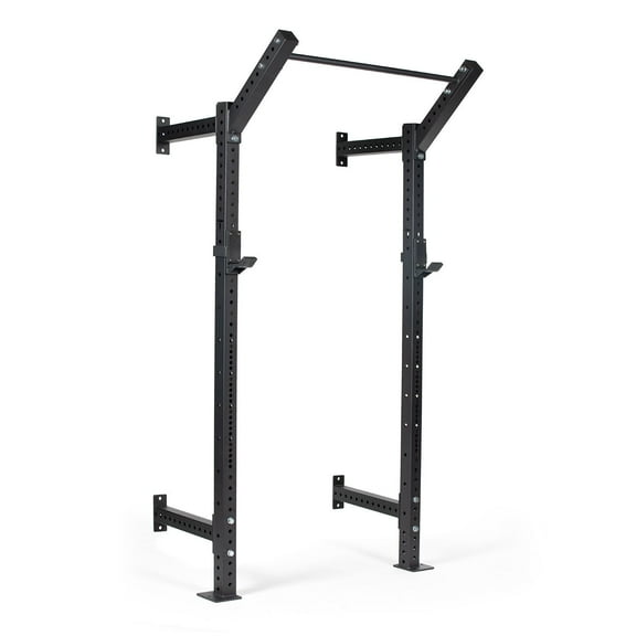 Titan Fitness X-3 Series Short Wall Mounted Space Saving Power Rack 80-in. H 24-in. D