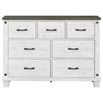 thumbnail image 3 of Coaster Lilith 7-drawer Wood Dresser Distressed Distressed Gray and White, 3 of 13
