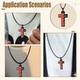 thumbnail image 3 of Football Cross Necklace for Men Bible Verse I CAN DO All Things Stainless Steel Sport Pendant for Men, 3 of 4