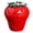 Red, variant on Strawberry Candy Jar with Lid, Ceramic Cookie Jar, Cute Flower Vase, Food Storage Tin