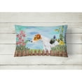 thumbnail image 2 of Fox Terrier Spring Canvas Fabric Decorative Pillow, 2 of 3