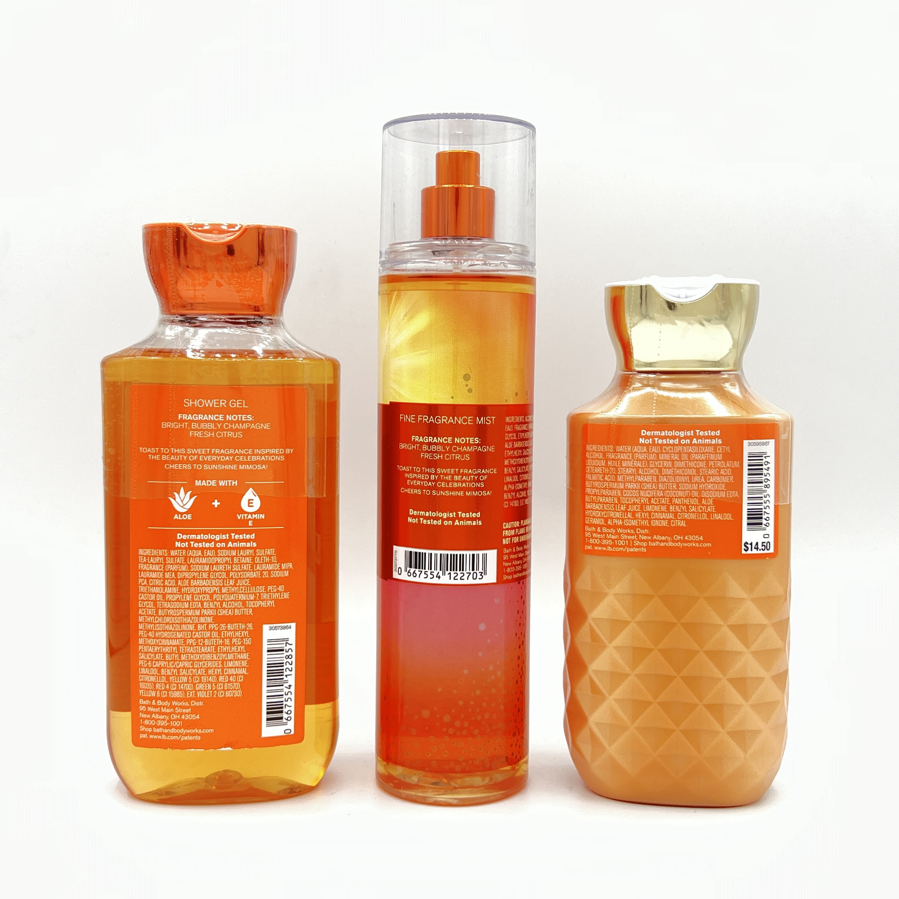  Bath and Body Works Gift Set of of 2 - 10 Fl Oz Shower Gel  (Sunshine Mimosa) : Beauty & Personal Care