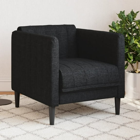vidaXL Sofa Chair Black Fabric