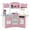 Pink, variant on Costway Corner Kitchen Playset with Coffee Machine Oven Microwave Washing Machine Brown