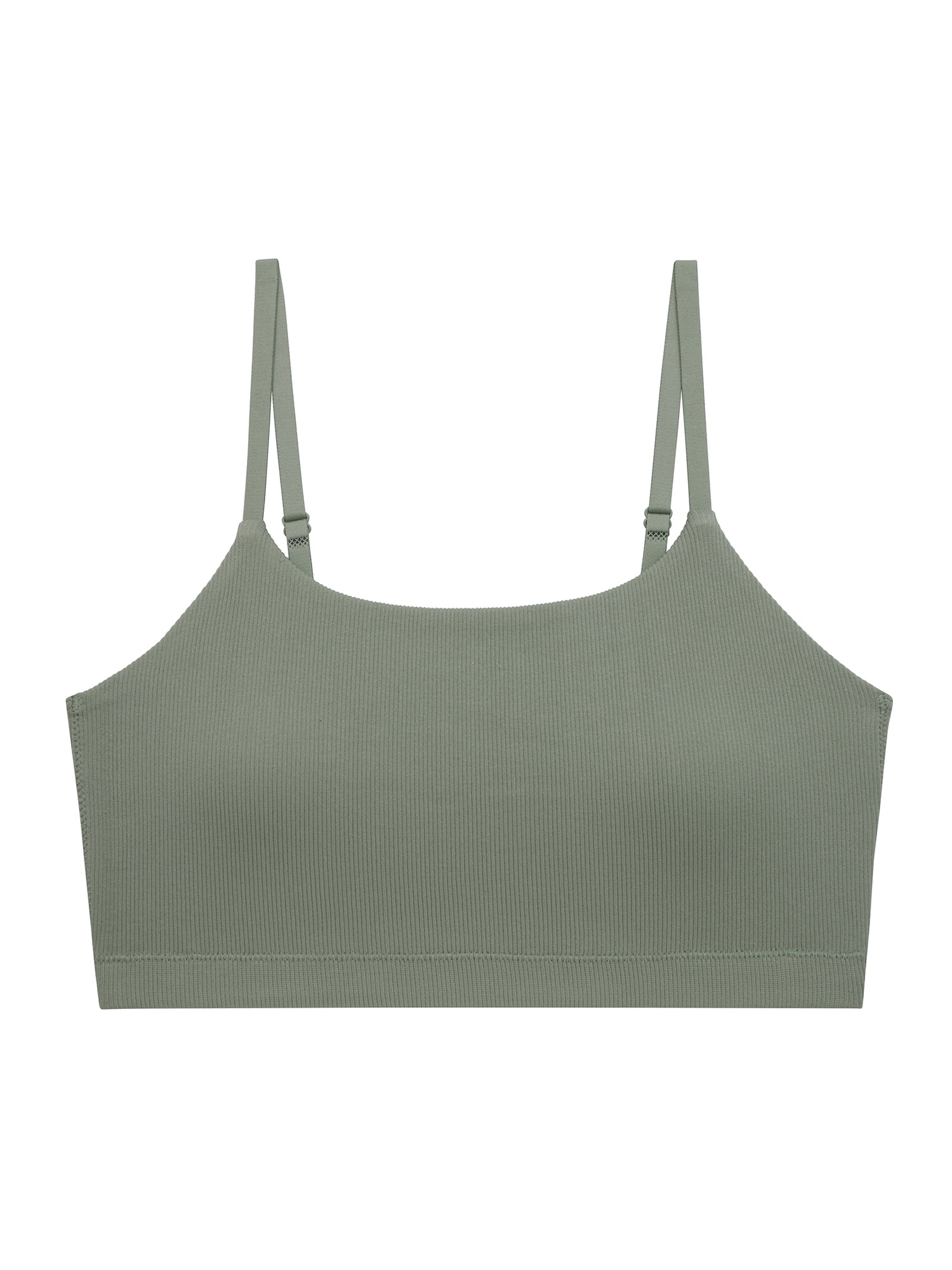 No Boundaries Women's Seamless Ribbed Cami Bralette, Sizes XS-XXXL