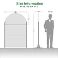 thumbnail image 4 of 72"x47"x16" Outdoor Privacy Screen with Stand Metal Balcony Decorative Screen,Black, 4 of 5