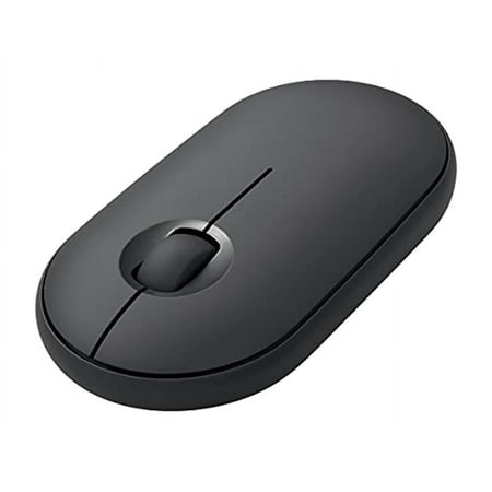Logitech - Pebble i345 Bluetooth Optical Ambidextrous Mouse for iPad - Graphite