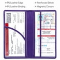 thumbnail image 6 of Canopus Car Registration and Insurance Holder, PU Leather Card Holder, Vehicle Glove Box Organizer for Auto, SUV, Truck, Purple, 6 of 8