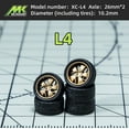 thumbnail image 1 of 1/64 Diecast wheels 1/64 Scale Car Wheels And Tires Compatible with HotWheels Model JDM Tomica MiniGT - Modified Part L4 10.2mm, 1 of 6