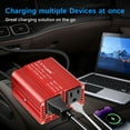 thumbnail image 3 of LVYUAN 300W Modified Sine Wave Power Inverter 12V DC to 110V AC Vehicles Converter 2 AC Outlets + 2USB Charger Car Plug Adapter for Laptop, Computer, Car, RV, Camping & Home Red, 3 of 8