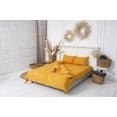 thumbnail image 2 of Pavish Export Yellow Mustard Washed Linen Duvet Cover, Linen bedding Twin /Full/ King/ Queen Comforter Cover Linen Softened Dorm duvet cover .Sup King, 2 of 5