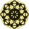thumbnail image 1 of Ahgly Company Machine Washable Indoor Round Transitional Bakers Brown Area Rugs, 6' Round, 1 of 7