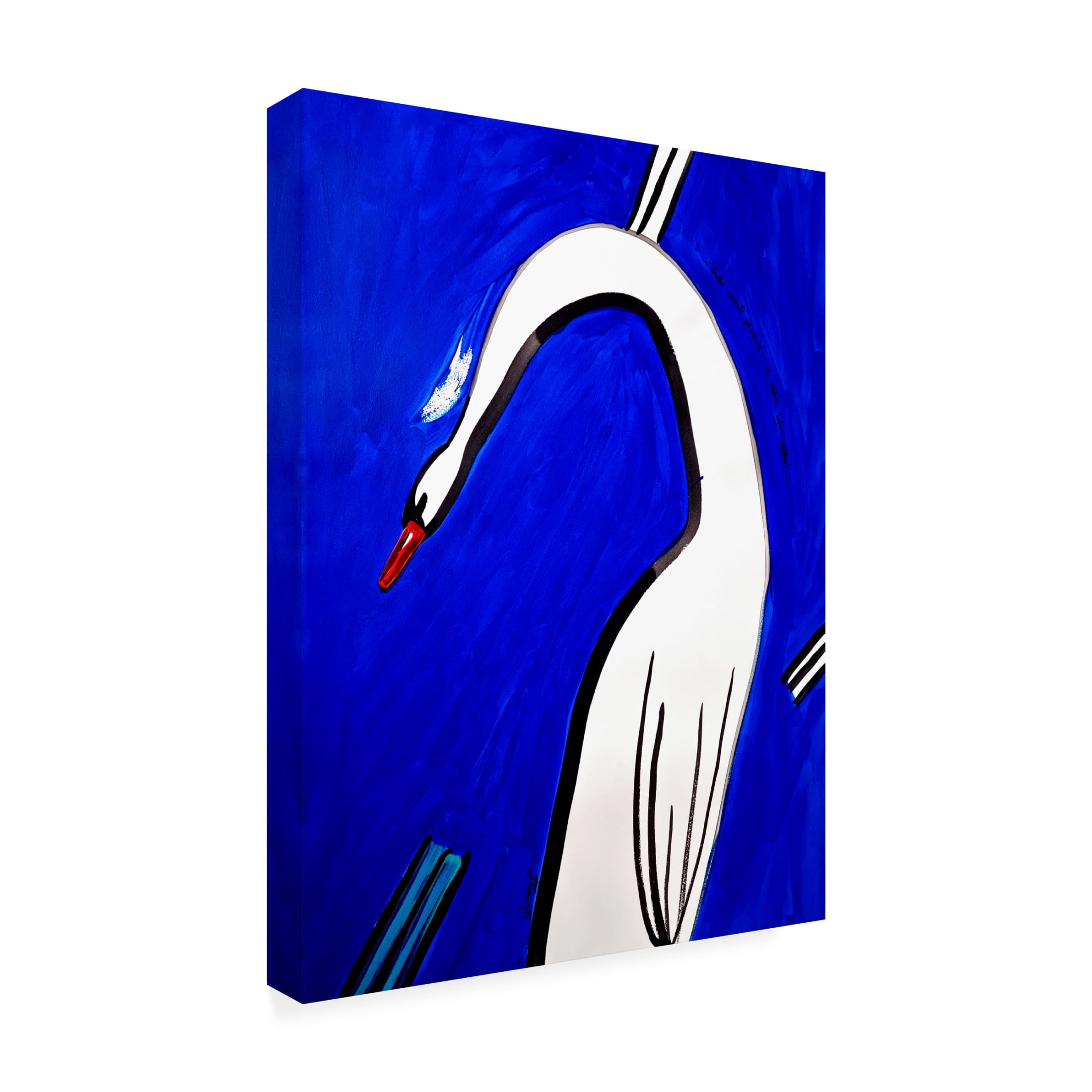 Trademark Fine Art Julija Belickien? Swan dropped the feather Canvas Wall Art