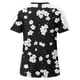 thumbnail image 4 of Gibobby Casual Playera de Manga Corta para Mujer Camiseta con estampado Floral manga corta para mujer verano, camisetas gráficas informales con Panel encaje y cuell(Blanco,M), 4 of 5