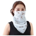 thumbnail image 1 of Foulard Imprimée Protection Solaire pour Femmes Foulard de Cou Anti-Poussière Masques, 1 of 4