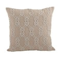 thumbnail image 2 of Saro Lifestyle Beaded Knotted 18-inch Down Filled Throw Pillow Chocolate, 2 of 3