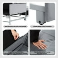 thumbnail image 6 of AENKYO 3-in-1 Convertible Sleeper Chair Bed with Adjustable Backrest, Velvet Chaise Lounge Sofa for Small Spaces, Gray, 6 of 8