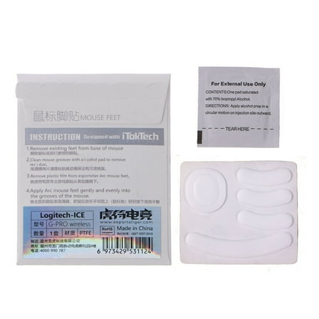 Mouse Skates Mouse Feet for ICE G Pro Superlight Mouse White Glides Curve Edge