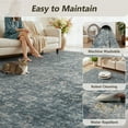 thumbnail image 4 of SIXHOME 6'x9' Area Rugs Washable Vintage Rugs for Living Room Distressed Floral Area Rug Indoor Soft Carpet Rugs for Bedroom Dining Room Office Throw Rugs Farmhouse Home Decor Blue, 4 of 7