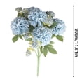 thumbnail image 3 of HuiXinOu 5-Head Artificial Hydrangea Bouquet Nordic Style Handheld Flower Road Guide Wall Decor Vibrant Color Faux Flowers for Wedding Home Tabletop Bedroom Shelf Decoration, 3 of 5